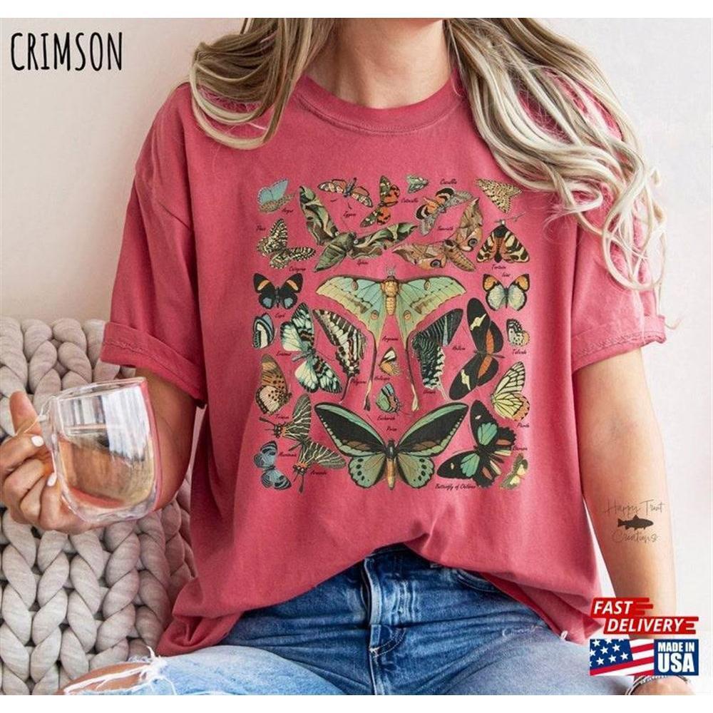 Butterfly  Moth Tshirt Cottagecore Aesthetic Gift Lover Tee